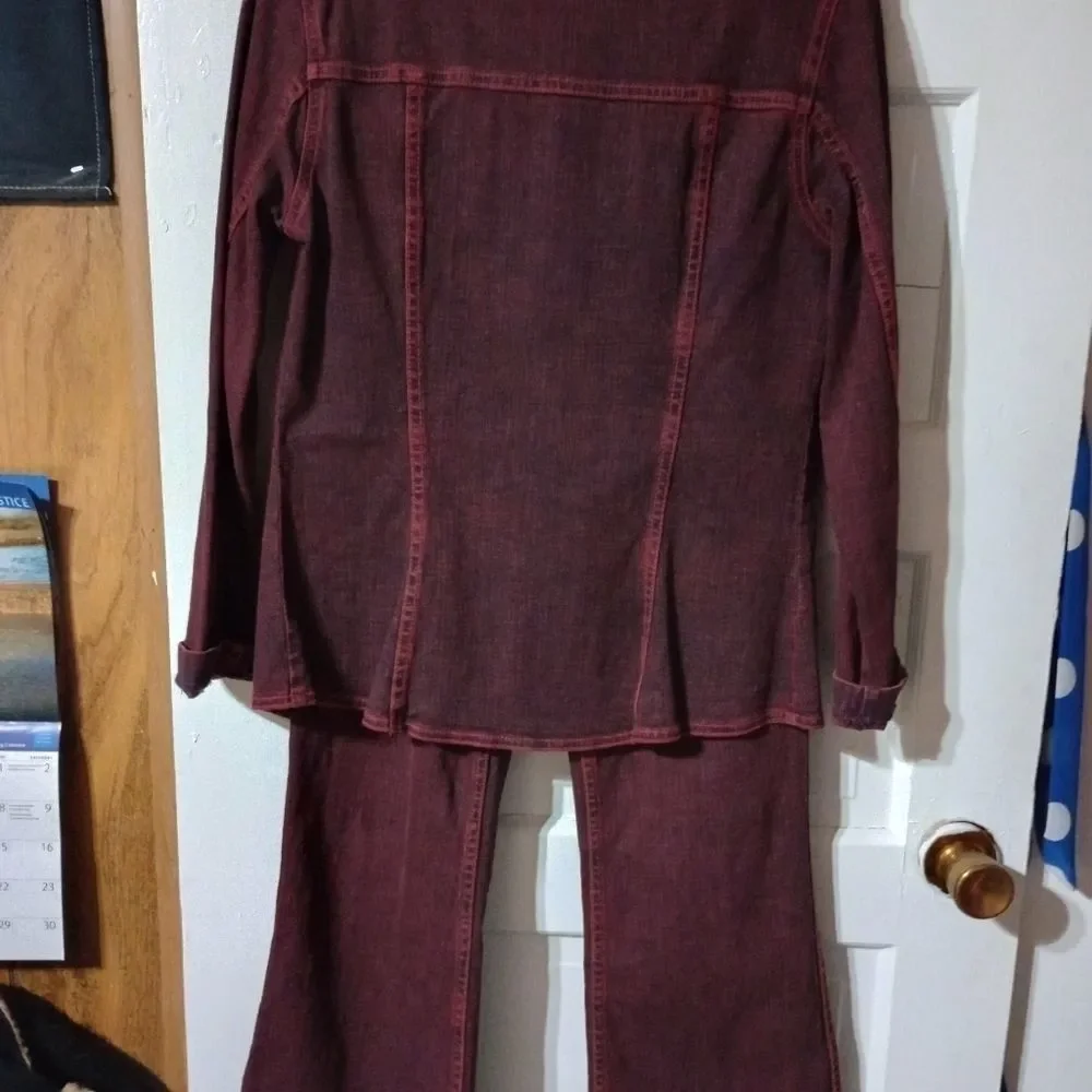 Fibers jeans Barbara Lesser jacket and pants Medium